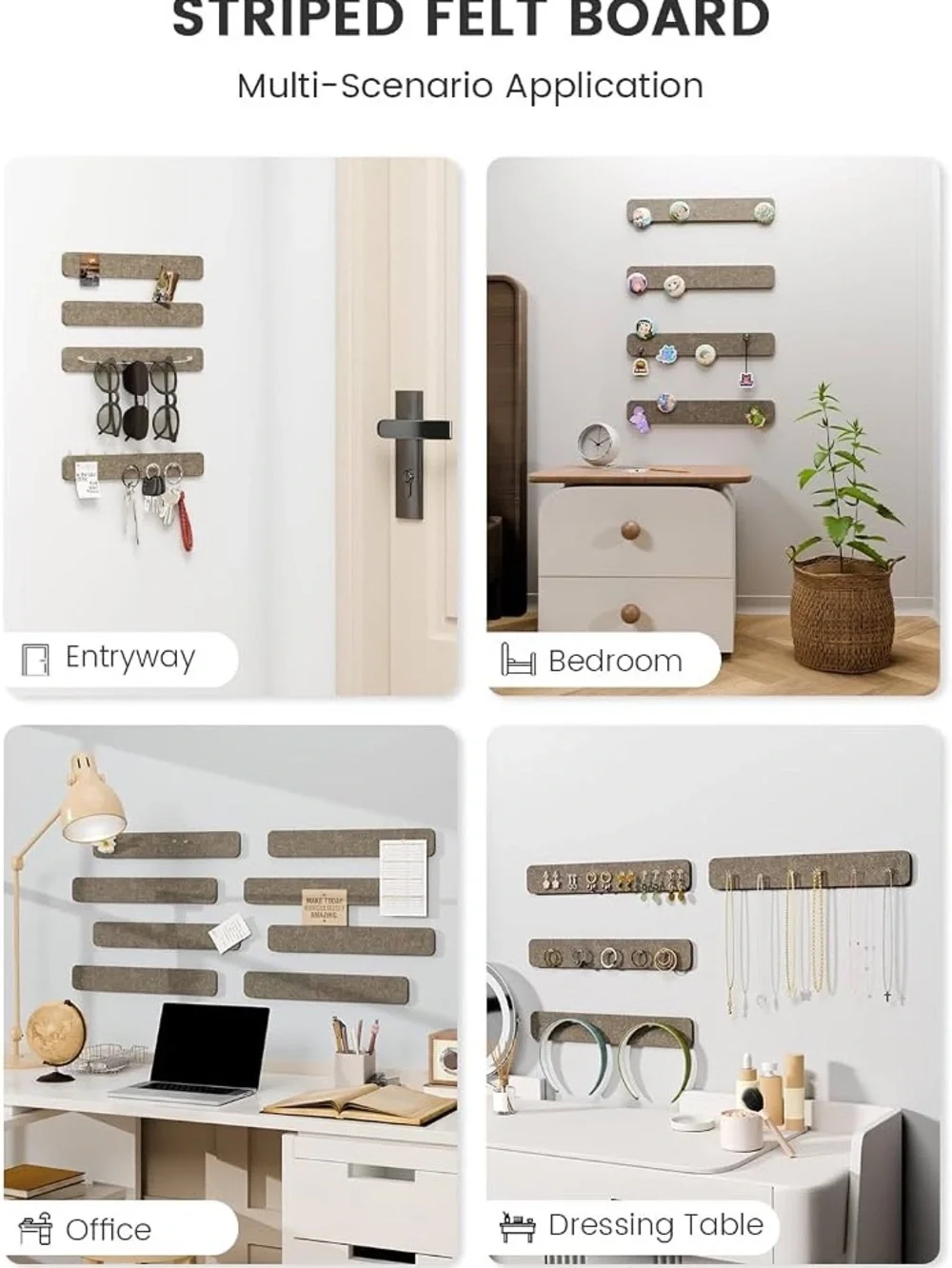 Neutral Brown Wall Slat Panel - Home Wall Decor